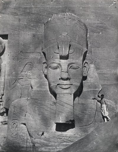 Colossal statue of Ramesses II at Abu Simbel, 1850 by Maxime Du Camp